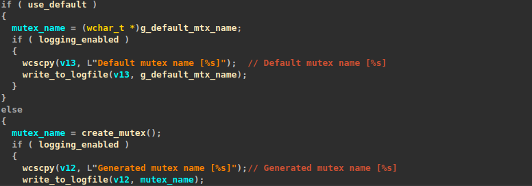 Mutex object name check based on whether auto encryption is used or the “-path” command-line argument was specified for directed encryption.
